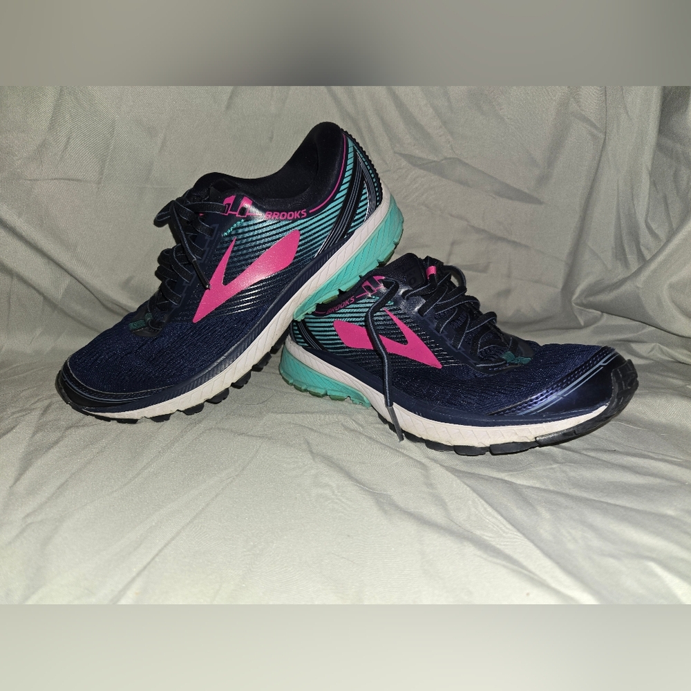 Brooks Ghost 10 - Blue Teal Pink
